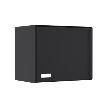 Oslo Black Mailbox with Parcel Compartment