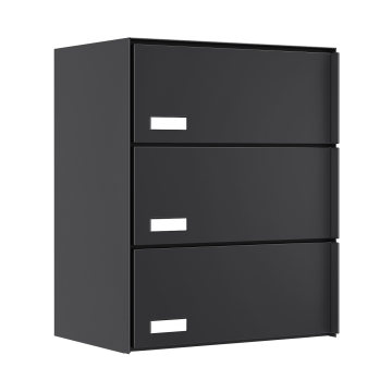 Oslo Mailbox System for Three, Black