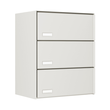 Oslo Three-Unit Mailbox, White