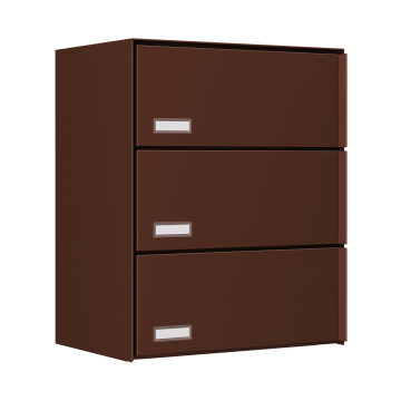 Oslo Mailbox System for Three, Brown