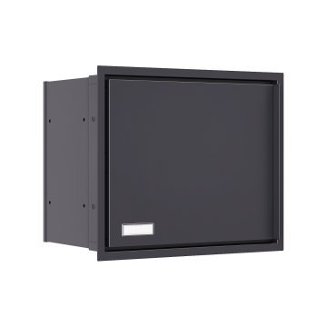Stockholm Built-In Mailbox in Anthracite