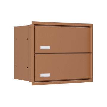 Stockholm for Two In-Wall Mailbox in Rust