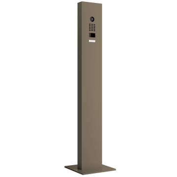 Intercom with stand including base plate Smart Doorbird D1101V in beige-gray