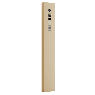 Smart Doorbird D1101KV Intercom with Keypad Module in Beige with Mounting Pedestal