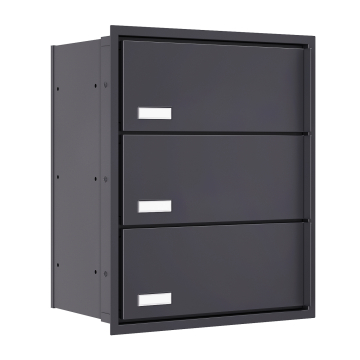 Stockholm for Three Built-In Mailbox in Anthracite