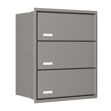Stockholm for Three Built-in Mailbox in Gray