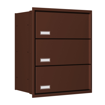Stockholm for Three Built-In Mailbox, Brown