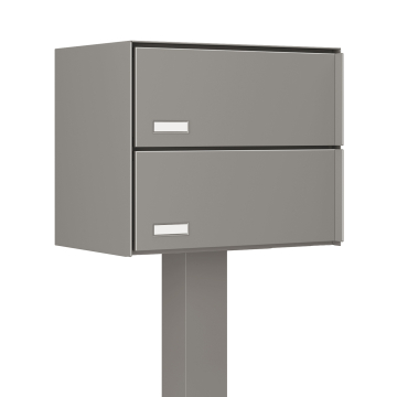 Copenhagen Two-Unit Mailbox, Gray