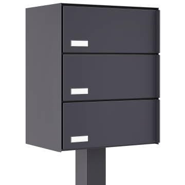 Copenhagen Mailbox System for Three, Anthracite