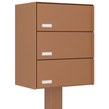 Copenhagen Mailbox System for Three, Stainless Steel