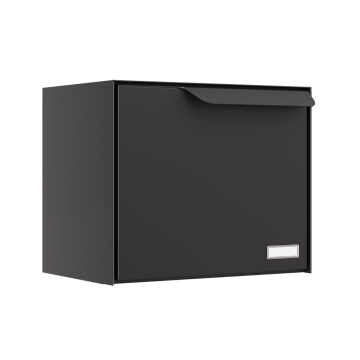 Amsterdam Mailbox with Parcel Compartment in Black