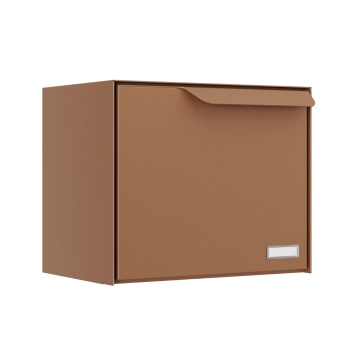 Amsterdam Mailbox with Parcel Compartment in Rust Finish