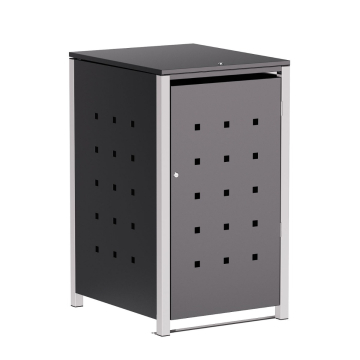 Wilhelm 1-Bin Trash Can Storage, 240L, Anthracite with Signal Gray Frame