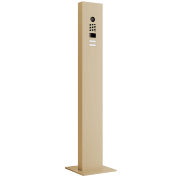 Intercom system with stand including base plate Smart for Two Doorbird D1102V in Beige