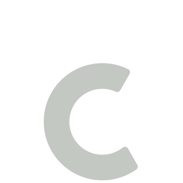 Self-adhesive house number "c" - 1.5 inches in light gray