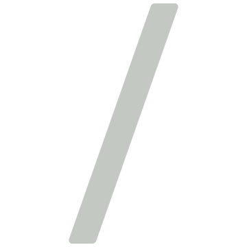 Self-Adhesive House Number "Slash" - 1 1/2 Inch, Light Gray