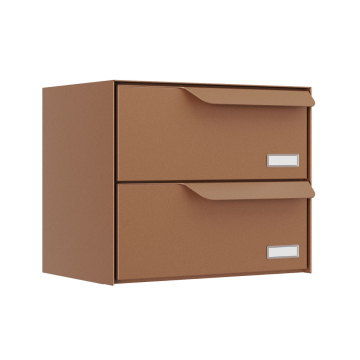 Amsterdam Two-Unit Mailbox in Rust Finish