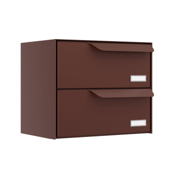 Amsterdam Two-Unit Mailbox System in Brown