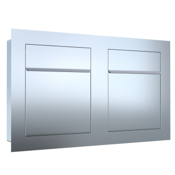 Bari for Two Stainless Steel Recessed Mailbox