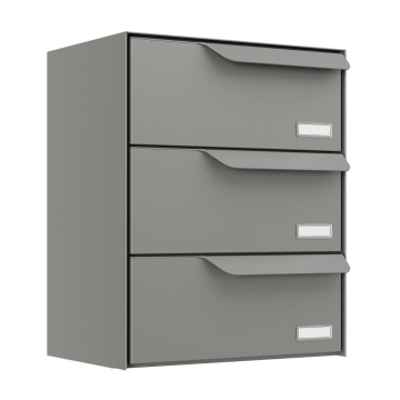 Amsterdam Mailbox System for Three in Gray