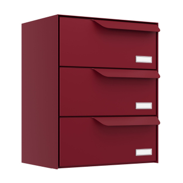 Amsterdam Mailbox System for Three in Red