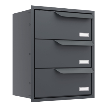 Eindhoven for Three Built-in Mailbox in Anthracite