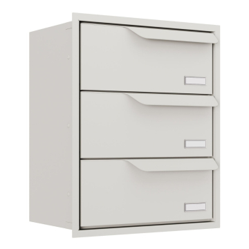 Eindhoven Three Mailbox, Built-in, White