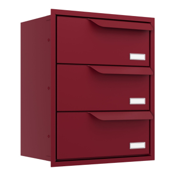 Eindhoven Three Mailbox in Red