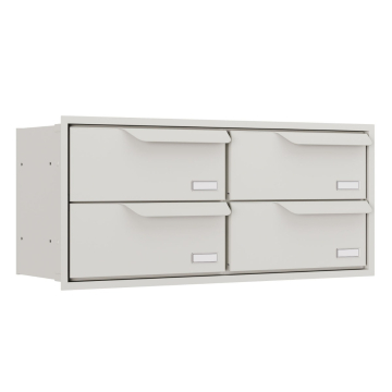 Eindhoven Four Unit Mailbox, White