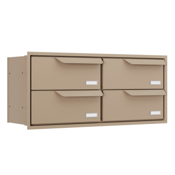 Eindhoven Four-Unit Built-In Mailbox in Beige