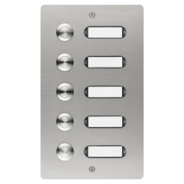 ETA 505 Apartment Entry Panel with Doorbell for 5 Units