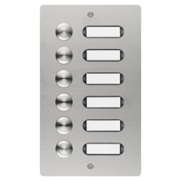 Floor panel ETA 506 with doorbell for 6 residential units