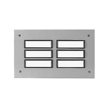 Floor panel ETA 833 with doorbell button for 6 residential units