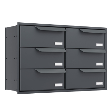 Eindhoven Mailbox for Six, Anthracite