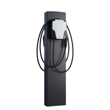 ABL Wallbox EnergizeStand for Two Pedestal with Ground Anchor, Black