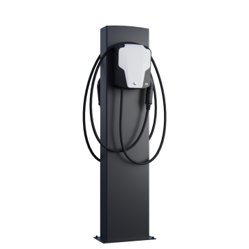 ABL Wallbox EnergizeStand for Two Pedestal with Base Plate - Black
