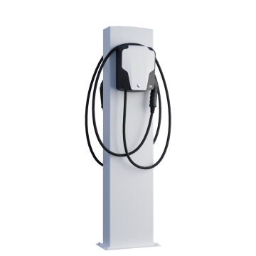 ABL Wallbox EnergizeStand for Two Charging Station Stand with Base Plate, White