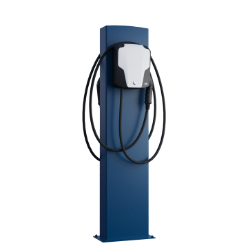ABL Wallbox EnergizeStand for Two Charging Station Stand with Base Plate, Blue