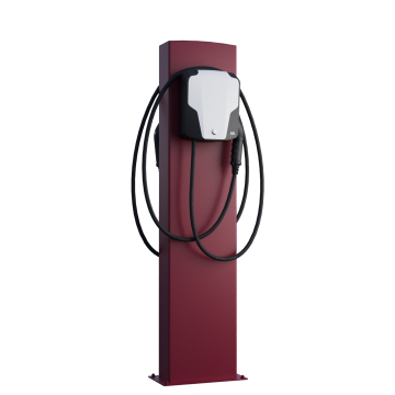 ABL Wallbox EnergizeStand for Two Pedestal with Base Plate, Red