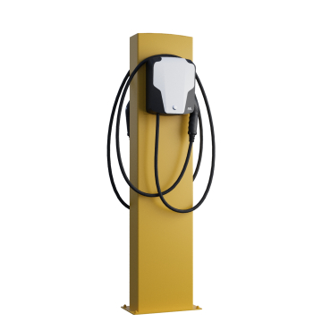 ABL Wallbox EnergizeStand for Two Pedestal with Base Plate - Yellow