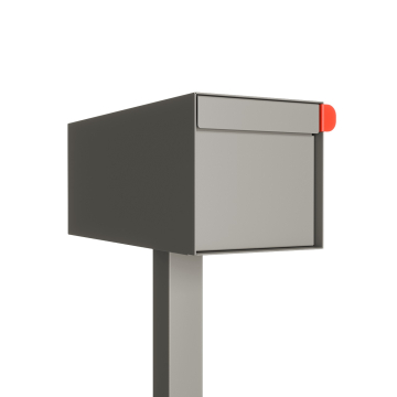 American mailbox, gray.