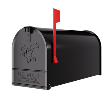 American Mailbox Big US Wall Mount Mailbox Black