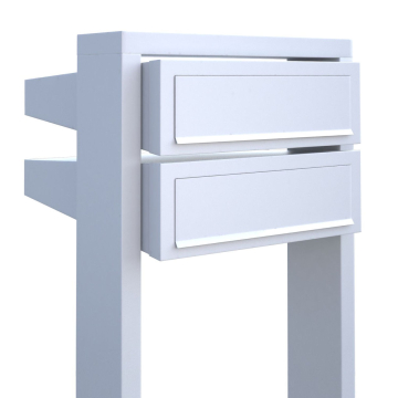 Stairs for Two White Mailbox System