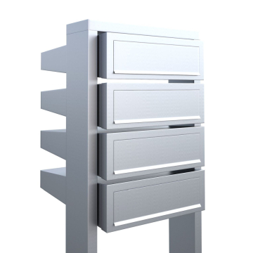 Stairs for Four Stainless Steel Mailbox Unit