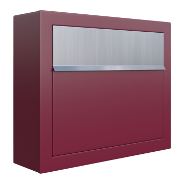 Elegance Red Mailbox with Stainless Steel Door