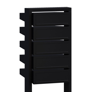Stairs for Five Black Mailbox Unit