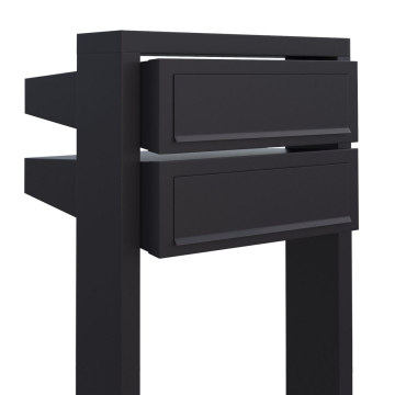 Stairs for Two Black Mailbox System