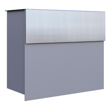 Molto Gray Metallic Mailbox with Stainless Steel Door