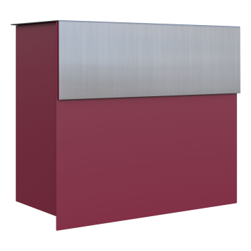 Molto Red Mailbox with Stainless Steel Flap
