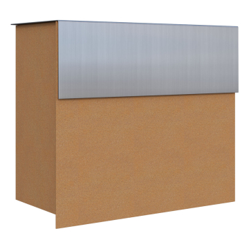 Molto Rust Mailbox with Stainless Steel Flap